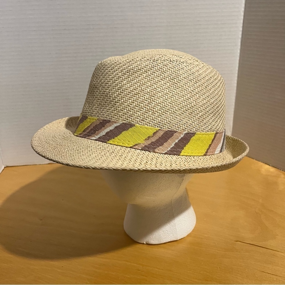 Original Panama Jack Fedora Paper Hat Straw Look Natural Woven Women’s One Size